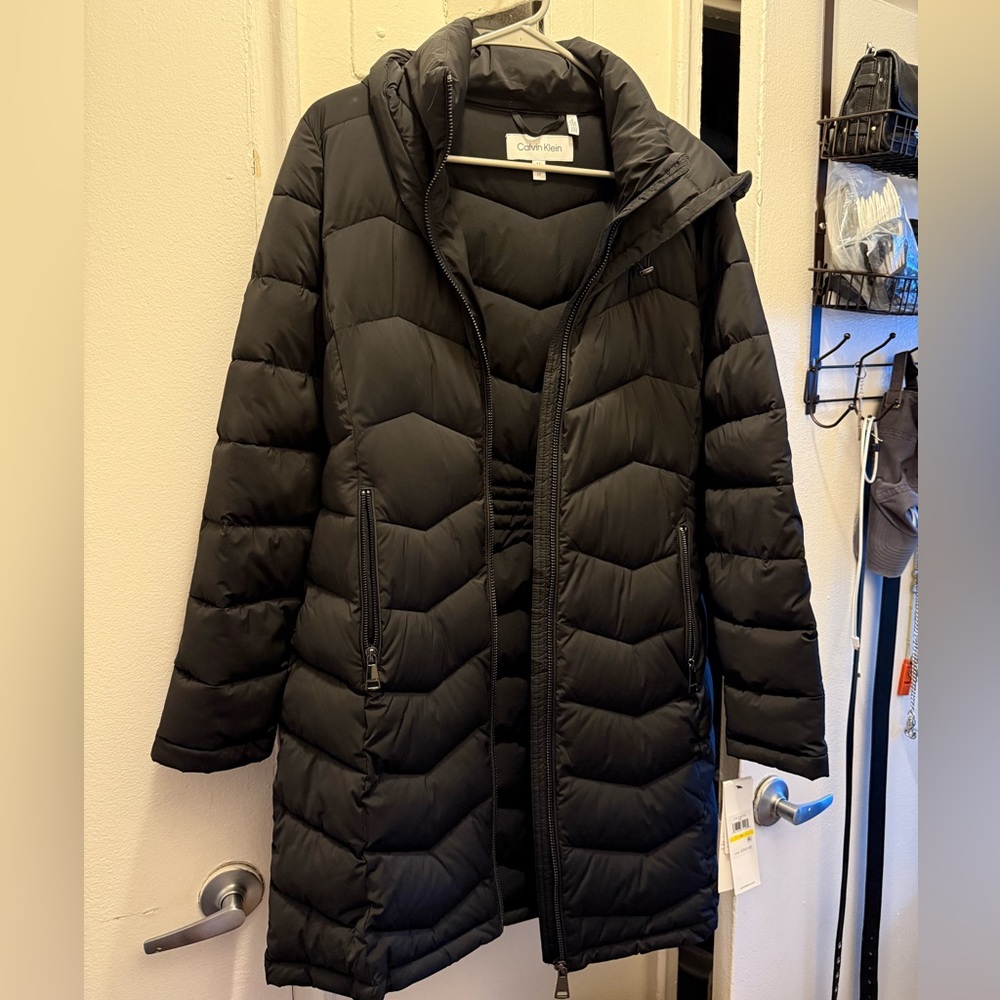 Calvin Klein Women's Quilted Black Puffer Coat - Brand New with Tags!!!